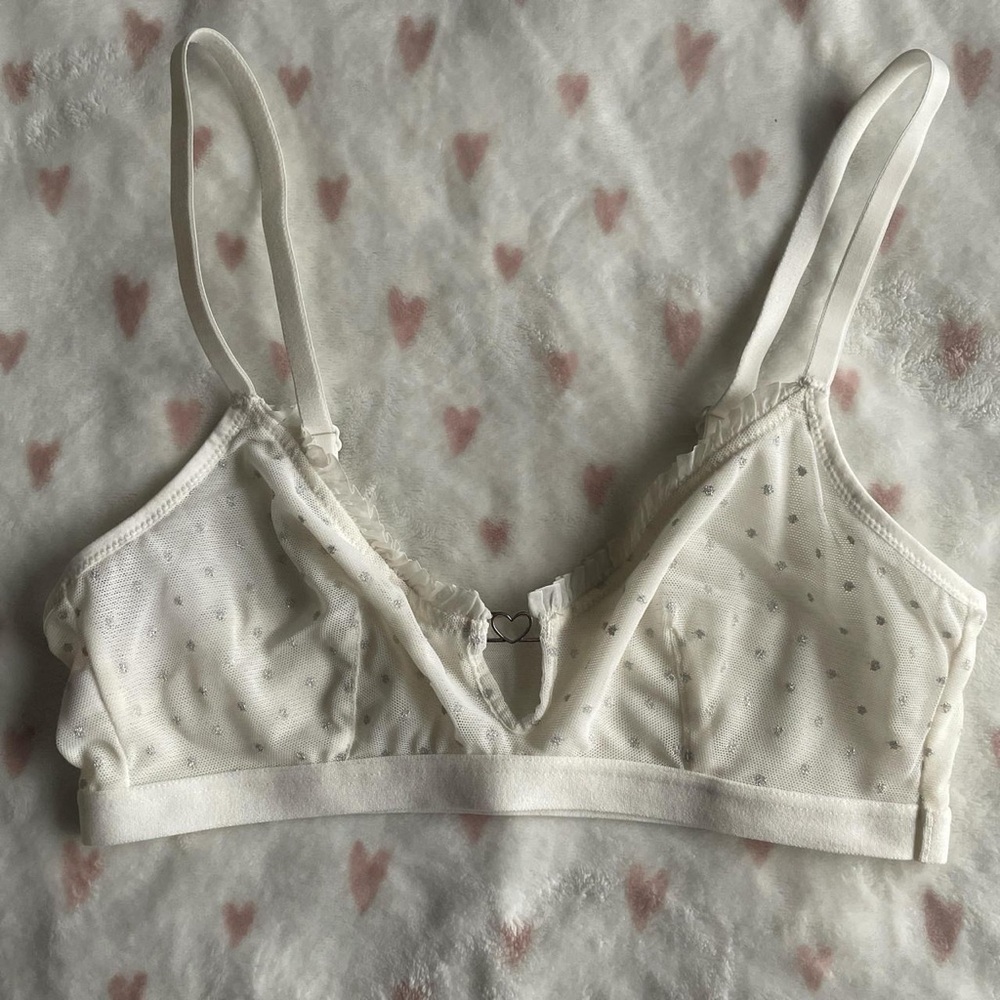 White Bralette with Glitters